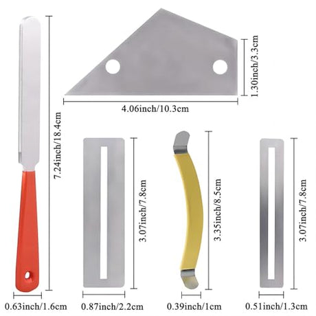 16PCs Guitar Diy Tools Fret File Crowning, Fret Rocker, Fret End Dressing File, Fret Wrap, Fret Leveling Beam, Fret Polishing Kit, Fingerboard Ahathyw