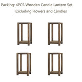 Wedding Lantern Centerpiece, 4 Set Rustic Wedding Table Decoration, Wooden Lantern Wedding, Wooden Candle Holder, Country Barn Wedding Gift, Gloserin