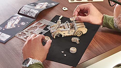 Speedster-V2 Veter Models Wooden 3D Puzzle for Adults DIY Plastic STEM Toys Hobby Gift Modelling Kit Mechanical Puzzles - WoodArtSupply