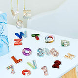 244Pcs Alphabet Silicone Resin Casting Molds Kit, Reversed Letters & Numbers Epoxy Casting Molds with Pin Vise Set for DIY Making Keychain/House Nupinta