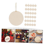 BESPORTBLE 1 Set Oval Wood Crafts Wooden Pieces Unfinished Wood Slices Label DIY Wood Cutouts with Hole Wood Chips Decorations Rope Blank Wood Slices BESPORTBLE