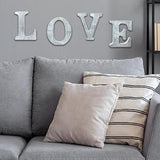 WOODOUNAI 6 Inch Wood Letters Unfinished Rustic Wood Letters for Wall Decor Decorative Standing Letters Slices Sign Board Decoration for Craft Home woodounai