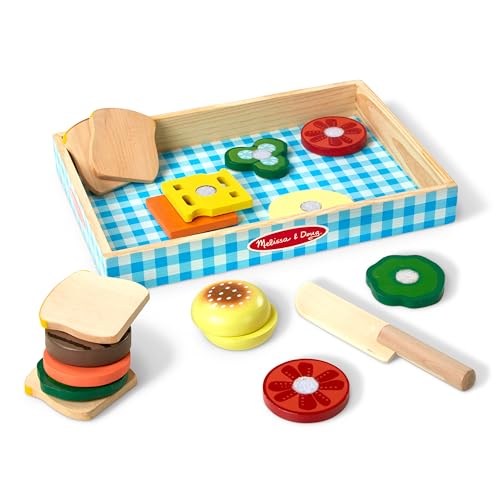 Melissa & Doug Wooden Sandwich-Making Pretend Play Food Set Melissa & Doug