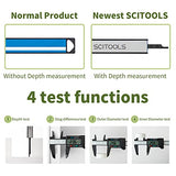 SCITOOLS Digital Caliper 0-4"Measuring Tool, Micrometer Caliper with Auto-Off Feature, Interchangeable Between inches and millimeters for Jewelry SCITOOLS