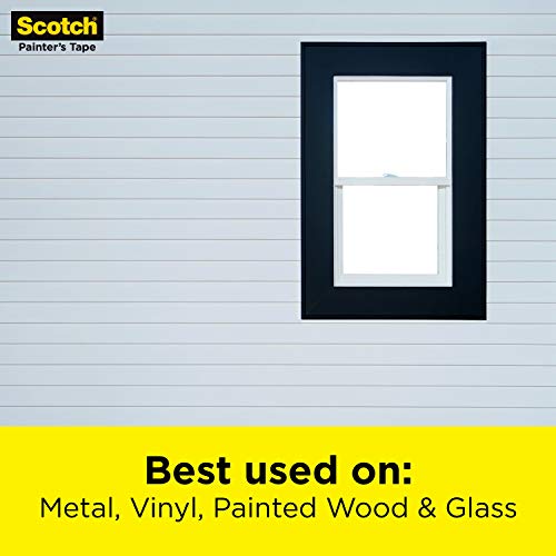 Scotch Exterior Painter's Tape, 1.88 in x 45 yd, Waterproof Masking Tape For Exterior Surfaces, Can Handle Wind, Rain, Humidity & Direct Sunlight, Scotch