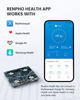 RENPHO Scale for Body Weight, Smart Fat Digital Bathroom Wireless Weight Scale, Composition Analyzer with Smartphone App sync Bluetooth, 396lbs - RENPHO