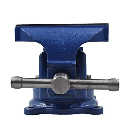 findmall Heavy Duty Bench Vise 360 Swivel Base Bench Vise Table Top Clamp with Lock, Big Size Anvil Top (6'') - WoodArtSupply