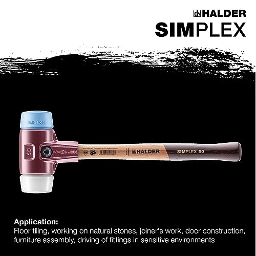 Halder - 3017030 3017.030 Simplex 12 oz Soft-Face Hammer, Blue Rubber/Superplastic Faces Halder