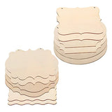 MAGICLULU 24 Pcs Shaped Wood Chips Blank Wall Signs for Crafts Blank Hanging Sign Unfinished Wood Sign Unfinished Welcome Sign DIY Wood Pallet Sign MAGICLULU
