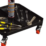 BIG RED TR6350 Torin Rolling Pneumatic Creeper Garage/Shop Seat: Padded Adjustable Mechanic Stool with Tool Tray Storage, Red Large BIG RED