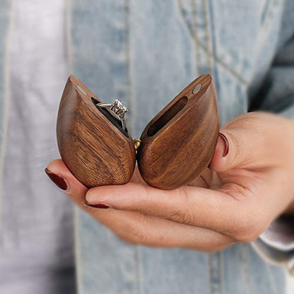 Personalized Wooden Ring Box Heart Shaped Ring Box Wedding,Proposal,Engagement