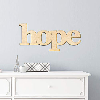 Hope Wood Sign Home Decor Gallery Wall Art Unfinished GIA 18" x 8"