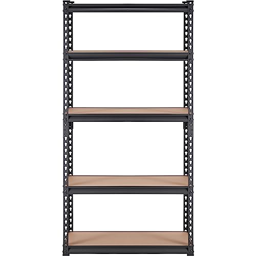 VEVOR Storage Shelving Unit, 5-Tier Adjustable, 2000 lbs Capacity, Heavy Duty Garage Shelves Metal Organizer Utility Rack, Black, 30" L x 12" W x 60" - WoodArtSupply