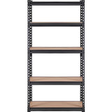 VEVOR Storage Shelving Unit, 5-Tier Adjustable, 2000 lbs Capacity, Heavy Duty Garage Shelves Metal Organizer Utility Rack, Black, 30" L x 12" W x 60" VEVOR