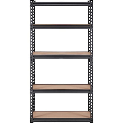 VEVOR Storage Shelving Unit, 5-Tier Adjustable, 2000 lbs Capacity, Heavy Duty Garage Shelves Metal Organizer Utility Rack, Black, 30" L x 12" W x 60" - WoodArtSupply