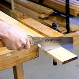 KAKURI Japanese Saw Set of 4 Saws, Fine Cut Woodworking Japanese Saw Kit (Dozuki Fine tooth 7", Flush Cut 7", Hard Wood 8-1/4", Keyhole 6") Oil KAKURI
