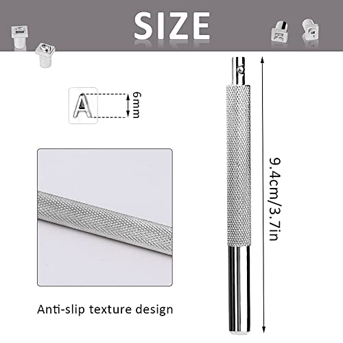 38 PCS Leather Stamping Tools, Leather Stamping Kit with 36pcs Letters and Numbers, Rubber Hammer, Leather Punch Tools, Leather Stamp Set Leather ZMAAGG