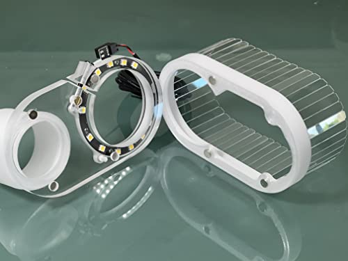 Clear Dust boot/shoe for Onefinity CNC milling machine + LED light ring - 65mm router body diameter - 2-1/4" Shop vac or 2-1/2 vacuum flex hose Generic