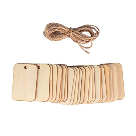 250 Pcs Home Decor Wedding Decor Kraft Tags Hand Decor DIY Craft Embellishments Unfinished Hanging Signs Hanging Tags with Rope Blank Hanging Tags LIOOBO