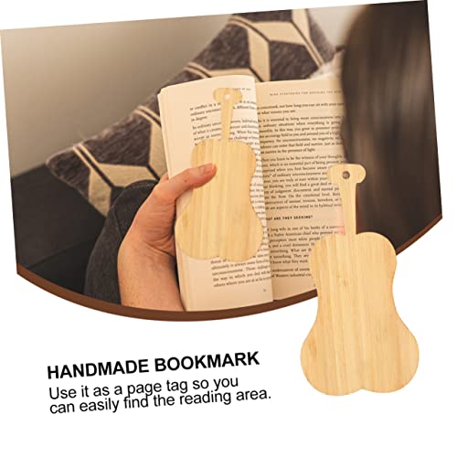 VILLCASE 20 pcs Wooden Blank Bookmark Blank Bookmarks to Decorate  Decorative Bookmark Unfinished Wooden Bookmarks DIY Book Page Marker Blank  Wooden