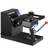 VEVOR Heat Press 6x3.75Inch Curved Element Hat Press Clamshell Design Heat Press for Hats Rigid Steel Frame No Stick Digital LCD Timer and VEVOR