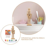 Tofficu Unfinished Wood Nutcracker Figures, 1 Set 18cm DIY Unpainted Nutcracker Ornaments Christmas Craft Blank Paint Toy Hanging Soldier Puppets for Tofficu