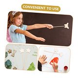 Yardwe 6Pcs Wand Unfinished Wooden Wands DIY Princess Wand kit Girls Costume Accessories Fairy Wood Wands Princess Party Decorations Fairy Sticks Yardwe