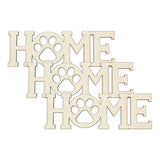 3pcs Home Paw Wood Sign Blank Wooden Dog Cat Paw Plaque Unfinished Wood DIY Crafts Cutouts Ornaments for Puppy Pet House Door Wall Decorative, Creaides