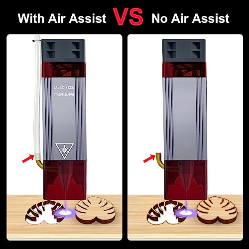 Laser Module with Air Assist, 80W Laser Engraving Cutting Module for Wood, 10W Output Power, Built in FAC, Compressed Spot CNC Carving DIY Laser LASER TREE