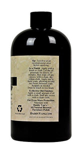 Daddy Van's All Natural Hemp Oil Wood Finish and Restorer | Food Safe | Chemical Free | Zero VOC | Butcher Block (16 oz.) Daddy Van's