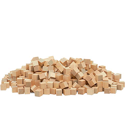 Unfinished Wooden Blocks 1/2 inch, Pack of 100 Small Wood Cubes for Crafts and DIY Home Decor, by Woodpeckers - WoodArtSupply