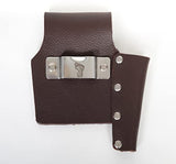 The Wood Shop Mate Heavy Duty Tape Measure Pencil Holder in Top Grain Leather Made to Last A Lifetime (Pencil on Left) Barefoot Custom Creations