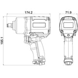 Berkling Tools 2463T 1/2" HEAVY DUTY Pneumatic Impact Wrench - Air Powered, Twin Hammer, Composite Handle Berkling Tools