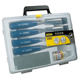 STANLEY 4 Piece Chisel Set Includes 6 12 18 25 mm High Carbon Steel Blade Chisels with Sharpening Stone and Oil 0-16-130 STANLEY