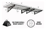 SafeRacks Garage Wall Shelves - 2-Pack 18"x36" Mountable Shelving Units for The Garage, Pantry or Utility Closet, Heavy Duty Steel Shelf with Bike SafeRacks