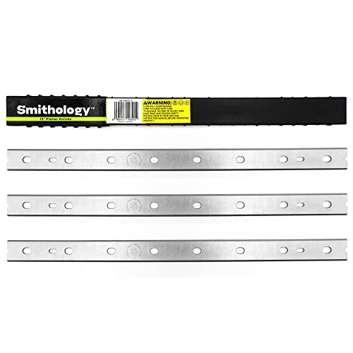 Smithology Planer Blades - 13-Inch Replacement Blades for DEWALT DW735 DW735X Planer (DW7352), Made of High-Speed Steel, Set of 3 Planer Knives,