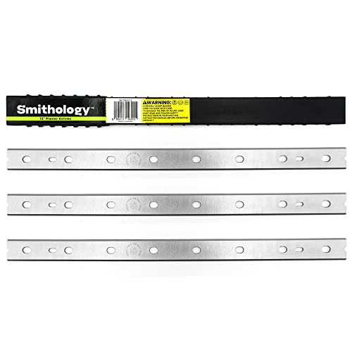 Smithology Planer Blades - 13-Inch Replacement Blades for DEWALT DW735 DW735X Planer (DW7352), Made of High-Speed Steel, Set of 3 Planer Knives, - WoodArtSupply