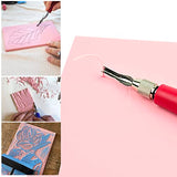 Rubber Block Stamp Carving Block Stamp Making Kit with Cutter Tools, 1 Carving Rubber Stamp for Printmaking, Printing and More Pixiss