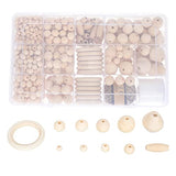 ABOOFAN 1 Box Wooden Bead Set Vintage Loose Beads Jewelry Making Supplies Unfinished Wood Hearts Wooden Hair Beads Unfinished Wood Beads DIY Wood ABOOFAN