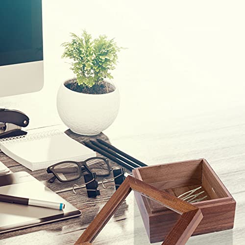 Alipis Jewelry Storage Case Stash Box Wood Glass Storage Box Square Jewelry Display Case Unfinished Wood Box with Clear Window, Desktop Storage Box Alipis