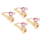 Toyvian 4 Sets Wooden Ukulele Stringed Music Instrument Unfinished Wood Guitar Build Your Ukulele DIY Ukulele Kit Brain Toy Kids Toys Handmade Guitar Toyvian