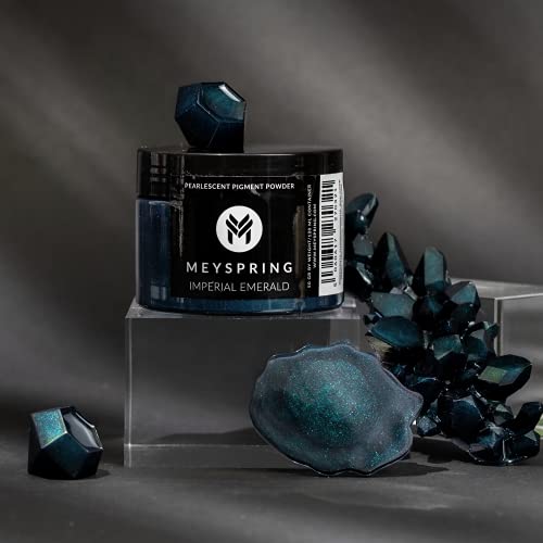 MEYSPRING Imperial Emerald - Intense Green Mica Powder for Epoxy Resin - Pigment Powder for Resin Art, Casting Resin and UV Resin - Green Resin Dye - MEYSPRING