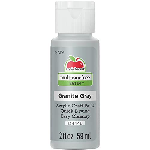 Apple Barrel Multi-Surface Acrylic Paint, 2oz, Granite Gray Apple Barrel