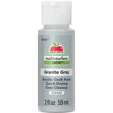 Apple Barrel Multi-Surface Acrylic Paint, 2oz, Granite Gray Apple Barrel
