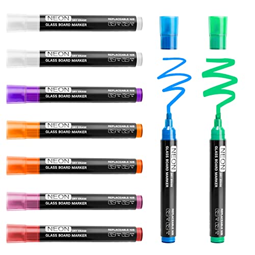  Liquid Chalk Marker 1mm Fine Tip Wet Erase Marker, 6 Vibrant  Colors/18 Packs for Acrylic Fridge Calendar, Clear Glass Wall/Window/Mirror  Writing Planning Board, Quick-drying, Non-porous Surface : Office Products