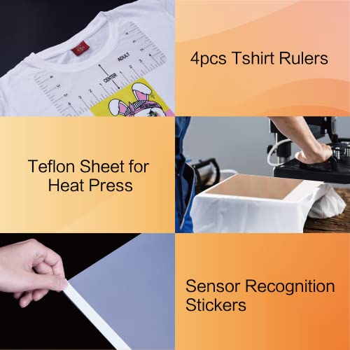 DTF Transfer Film For DTF Sublimation Printer,30 sheets A4 Matte PET Heat  Transfer Paper DTF Starter Kit with Adheisve Powder and Rulers for All