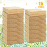 CYEAH 15 Pack Wooden Blocks for Crafts, 4" x 4" x 1" Basswood Carving Blocks, Blank Wooden Square Blocks, Wood Tiles Craft Panels Great for Crafts, CYEAH