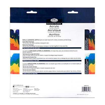 Royal & Langnickel Acrylic Color Artist Tube Paint, 21ml, 24-Pack - WoodArtSupply