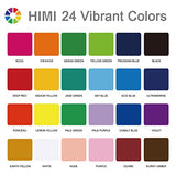 HIMI Gouache Paint Set, 41 Pcs Professional Art Painting Supplies Set with HIMI 24 Paints, 6 Paint Brushes, 2 Canvas Boards, Palette, Paint Knife, Artme