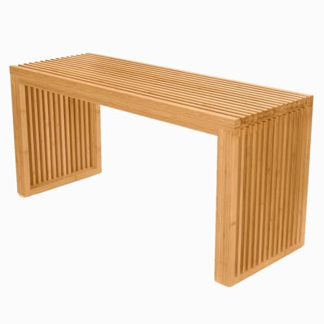 APRTAT Bamboo Dining Bench,Indoor Storage Bench Wood | Kitchen & Living Room Furniture-35.43L x 12.99W x 16.93H in APRTAT